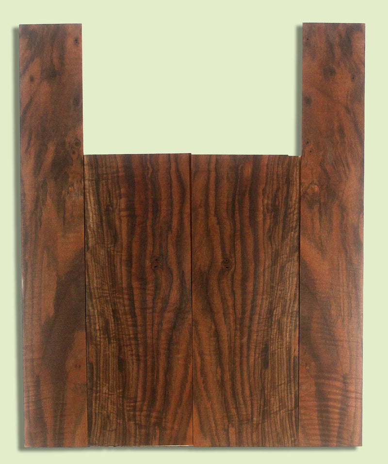 Walnut Ukulele B&S set, Baritone or Tenor, Excellent Figure, Grove Salvage,  2 panels, each  0.18" x 5.75" x 16" and 2 sides  0.18" x 3.375" x 23"  S2S