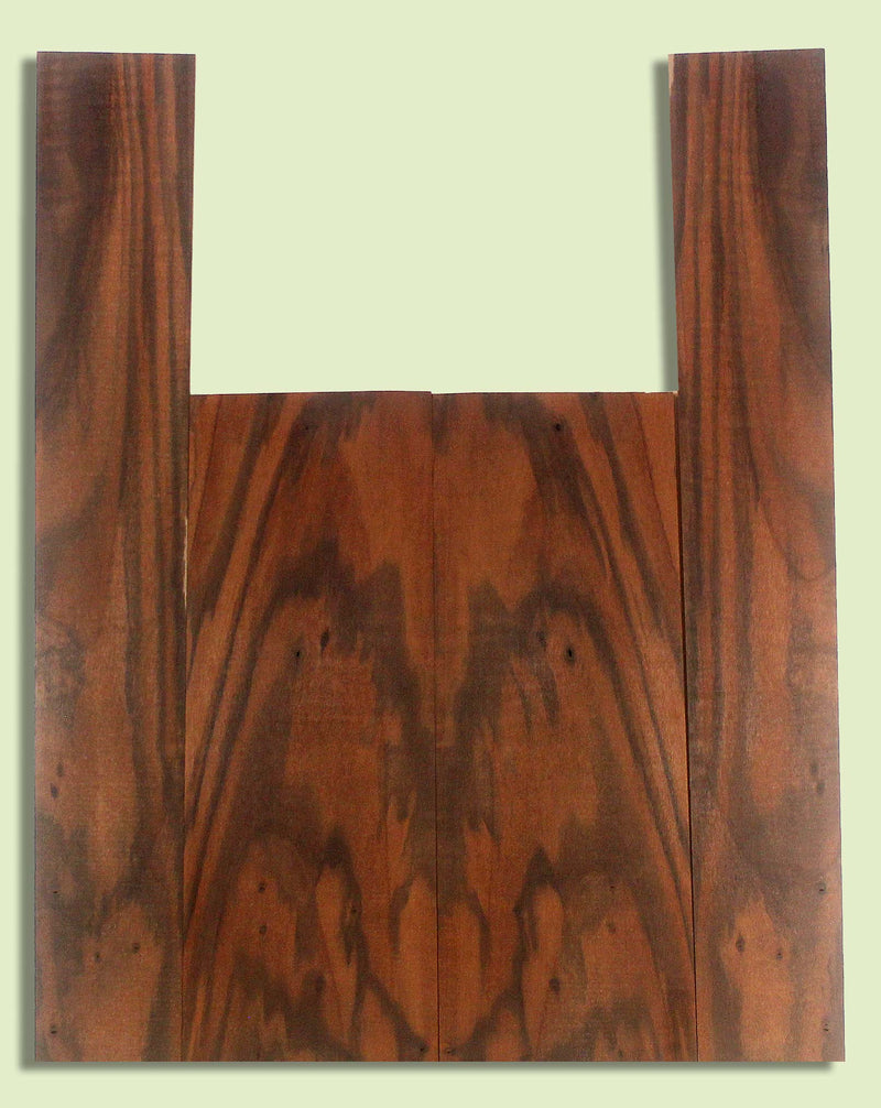 Walnut Ukulele B&S set, Baritone or Tenor, Excellent Figure, Grove Salvage,   2 panels, each  0.18" x 5.5" x 15.5" and 2 sides  0.18" x 3.375" x 23"  S2S