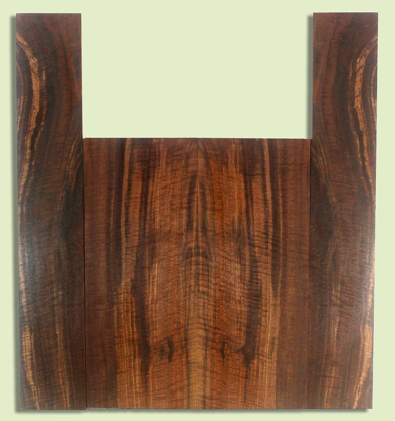 Walnut Ukulele B&S set, Baritone or Tenor, Excellent Figure, Grove Salvage,  2 panels, each  0.18" x 6.375" x 15.5" and 2 sides  0.18" x 3.75" x 22.625"  S2S