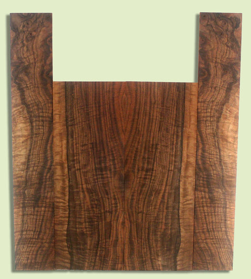 Walnut Ukulele B&S set, Baritone or Tenor, Excellent Figure, Grove Salvage,  2 panels, each  0.18" x 5.75" x 15.75" and 2 sides  0.18" x 3.375" x 21.5"  S2S