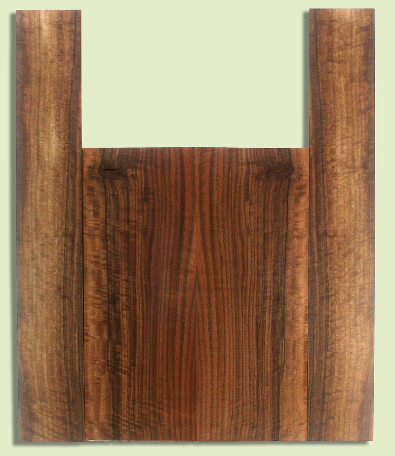 Walnut Ukulele B&S set, Baritone or Tenor, Excellent Figure, Grove Salvage,  2 panels, each  0.18" x 6." x 15.75" and 2 sides  0.18" x 3.5" x 23"  S2S