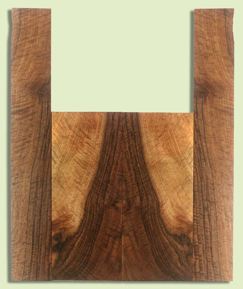 Walnut Ukulele B&S set, Baritone or Tenor, Excellent Figure, Grove Salvage,  2 panels, each  0.18" x 6." x 14.375" and 2 sides  0.18" x 3.375" x 23"  S2S
