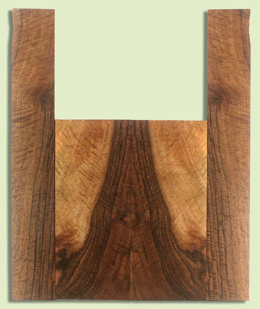 Walnut Ukulele B&S set, Baritone or Tenor, Excellent Figure, Grove Salvage,  2 panels, each  0.18" x 6." x 14.375" and 2 sides  0.18" x 3.375" x 23"  S2S