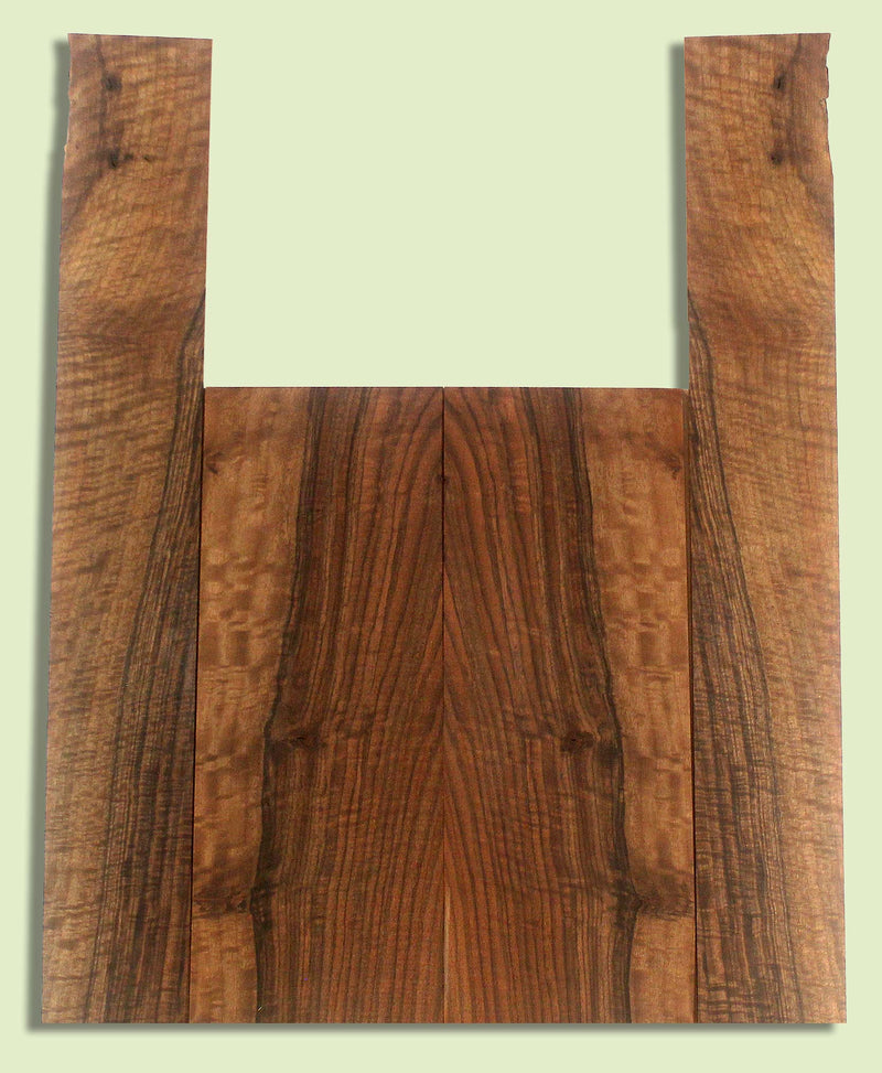 Walnut Ukulele B&S set, Baritone or Tenor, Excellent Figure, Grove Salvage,   2 panels, each  0.18" x 5.5" x 15" and 2 sides  0.18" x 3.375" x 23"  S2S
