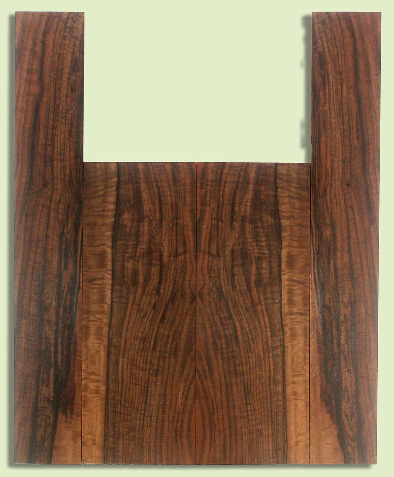 Walnut Ukulele B&S set, Baritone or Tenor, Excellent Figure, Grove Salvage,  2 panels, each  0.18" x 5.75" x 15.75" and 2 sides  0.18" x 3.5" x 23.5"  S2S