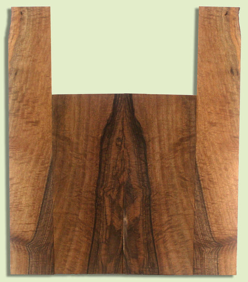 Walnut Ukulele B&S set, Baritone or Tenor, Excellent Figure, Grove Salvage,  2 panels, each  0.18" x 5.75" x 15" and 2 sides  0.18" x 3.5" x 22.5"  S2S
