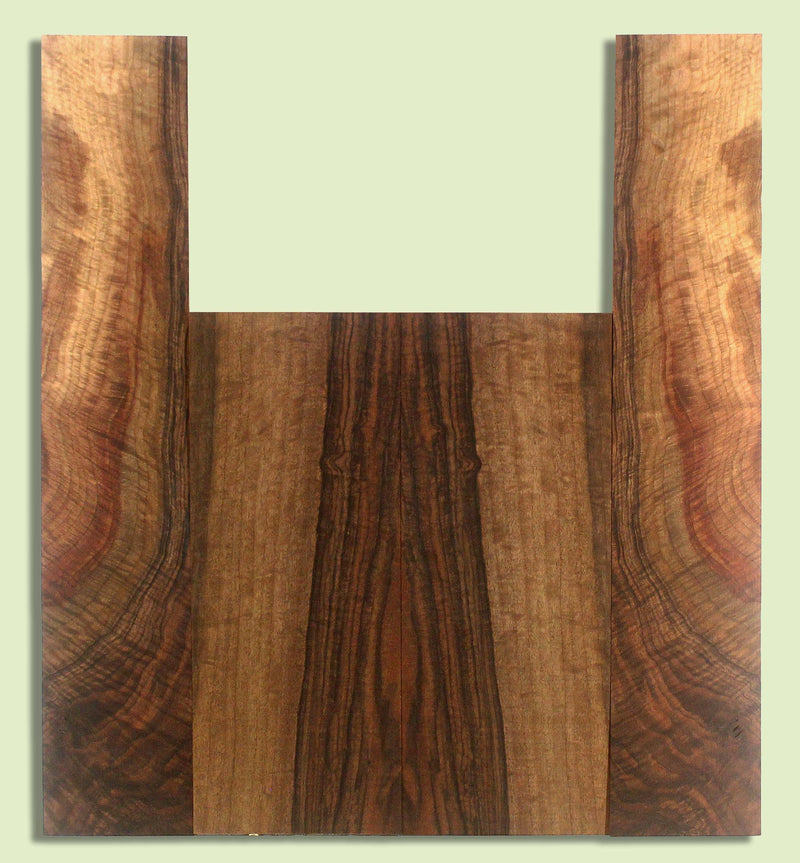Walnut Ukulele B&S set, Baritone or Tenor, Excellent Figure, Grove Salvage,  2 panels, each  0.18" x 5.875" x 15" and 2 sides  0.18" x 4" x 22.5"  S2S