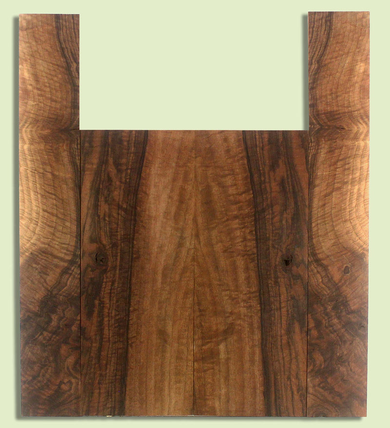 Walnut Ukulele B&S set, Baritone or Tenor, Excellent Figure, Grove Salvage,  2 panels, each  0.18" x 5.75" x 15" and 2 sides  0.18" x 3" x 21"  S2S