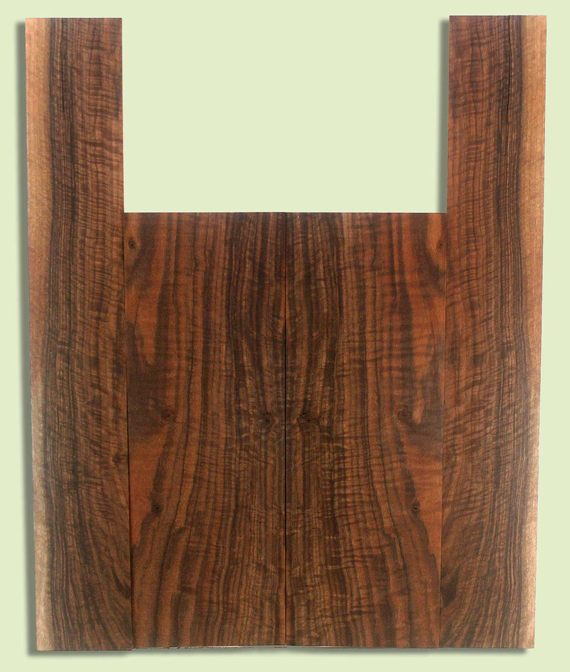 Walnut Ukulele B&S set, Baritone or Tenor, Excellent Figure, Grove Salvage,  2 panels, each  0.18" x 5.75" x 16" and 2 sides  0.18" x 3.5" x 23"  S2S