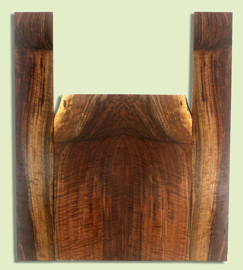 Walnut Ukulele B&S set, Baritone or Tenor, Excellent Figure, Grove Salvage,  2 panels, each  0.18" x 6.25" x 15.5" and 2 sides  0.18" x 3.5" x 23"  S2S