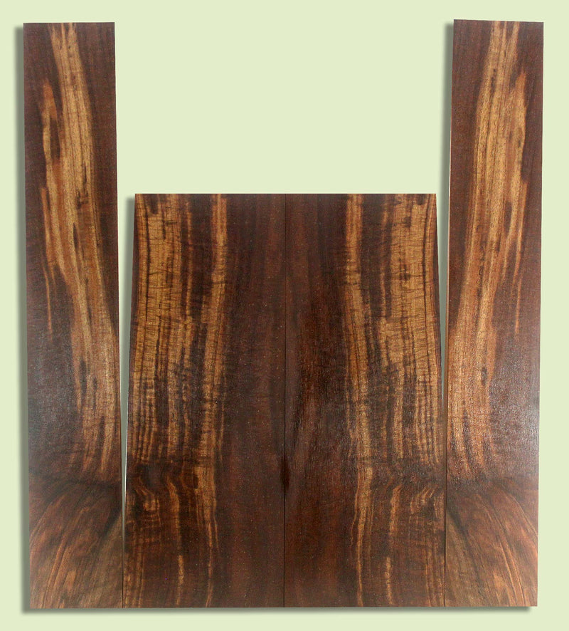 Walnut Ukulele B&S set, Baritone or Tenor, Excellent Figure, Grove Salvage,  2 panels, each  0.18" x 5.75" x 16" and 2 sides  0.18" x 3.5" x 22.5"  S2S