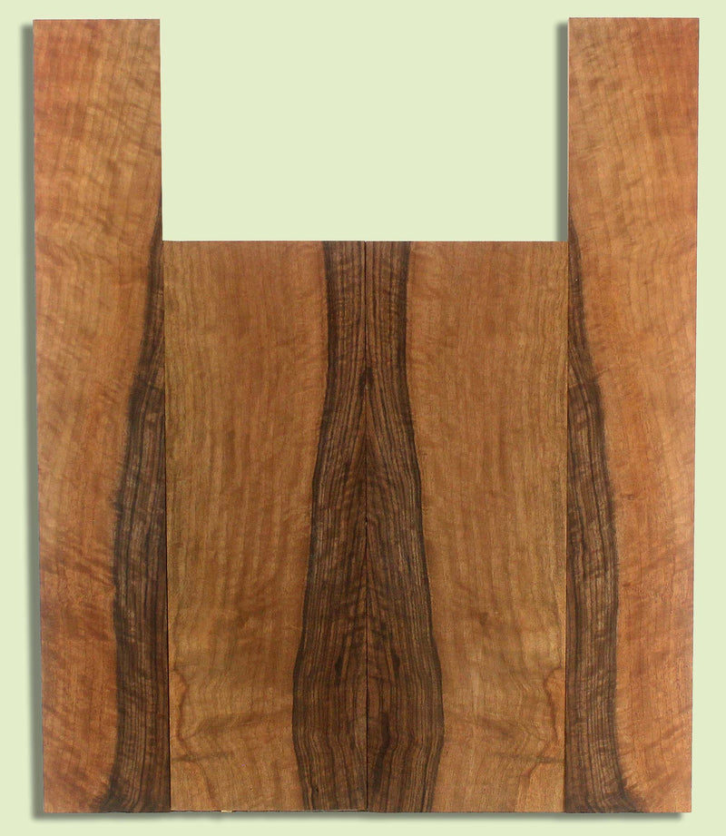 Walnut Ukulele B&S set, Baritone or Tenor, Excellent Figure, Grove Salvage,  2 panels, each  0.18" x 5.5" x 16" and 2 sides  0.18" x 3.5" x 22"  S2S