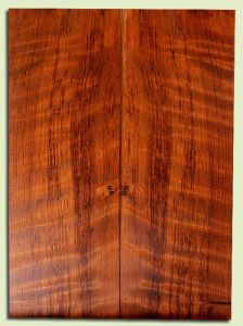 RWES32133 - Redwood Drop Top, Med. to Fine Grain Salvaged Old Growth, Excellent Color & Curl, Great Guitar Tonewood, 2 panels each 0.18" x 8" x 22.25", S2S