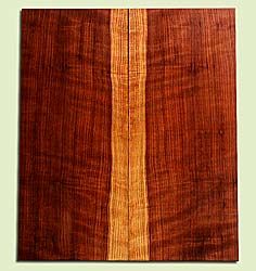 RWES34123 - Curly Redwood, Solid Body Guitar or Bass Drop Top Set, Med. to Fine Grain Salvaged Old Growth, Excellent Color & Curl, Remarkable Guitar Wood, Note: Pin Knots, 2 panels each 0.28" x 10.125" x 23.5", S2S