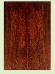 RWES34289 - Curly Redwood, Solid Body Guitar Drop Top Set, Med. to Fine Grain Salvaged Old Growth, Excellent Color & Curl, Exquisite Guitar Wood, 2 panels each 0.26" x 7.5" x 21.75", S2S