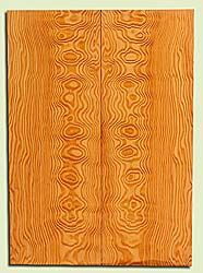 DFES34409 - Curly Douglas Fir, Solid Body Guitar Drop Top Set, Fine Grain Salvaged Old Growth, Excellent Color & Contrast, Astonishing Guitar Wood, 2 panels each 0.24" x 8.125" x 22.75", S2S