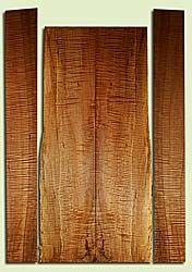 MAHAS40008 - Western Big Leaf Maple, Harp Guitar Back & Side Set, Med. to Fine Grain, Excellent Color & Curl, Premium Guitar Wood, 2 panels each 0.15" x 9.5" x 44.5", S2S, and 2 panels each 0.16" x 5.875" x 47.75", S2S