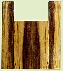 MYAS43805 - Myrtlewood, Acoustic Guitar Back & Side Set, Med. to Fine Grain, Excellent Color & Curl, Outstanding Guitar Wood, Note: Old insect damage, 2 panels each 0.18" x 8.25" x 23.75", S2S, and 2 panels each 0.17" x 5.75" x 33", S2S