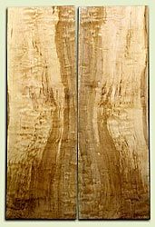 MAES05111 - Quilted Maple Guitar Top Set, Very Good Quilt Figure, Strat or Bass Guitar size.  2 panels each  .25" x 7.75" x 24"  S1S  Great Luthiers Wood